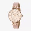 Jones Ny Womens Pink Strap Watch 12631r-42-c12 In Gold