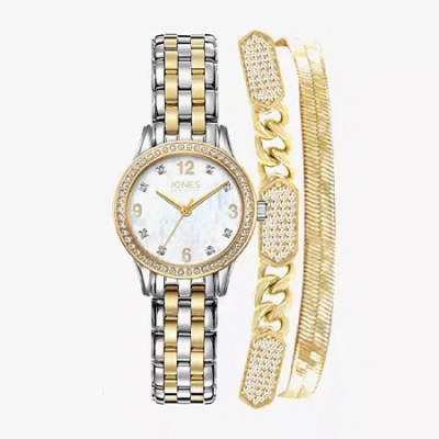 Jones Ny Womens Two Tone Bracelet Watch A0632s-42-e34 In Gold