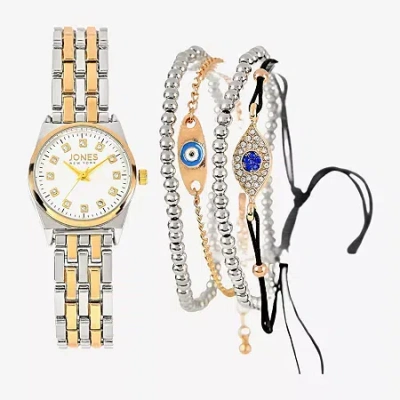 Jones Ny Womens Two Tone Bracelet Watch A1874s-42-b34 In Gold