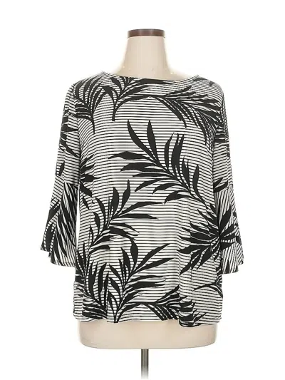 Pre-owned Jones Studio 3/4 Sleeve Blouse In Black