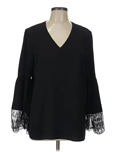 Pre-owned Jones Studio 3/4 Sleeve Blouse In Black