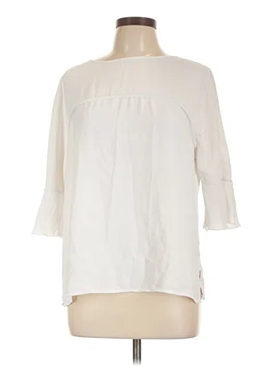 Pre-owned Jones Studio 3/4 Sleeve Blouse In Ivory