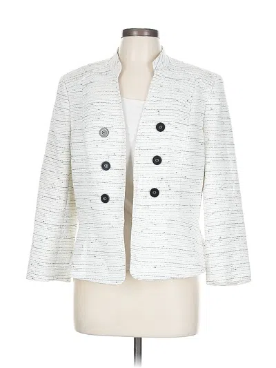 Pre-owned Jones Studio Blazer Jacket In White