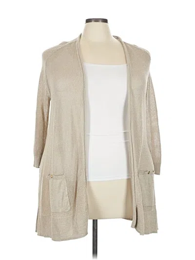 Pre-owned Jones Studio Cardigan Sweater In Brown