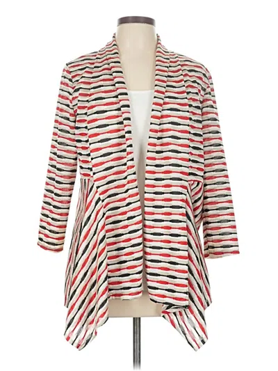 Pre-owned Jones Studio Cardigan Sweater In Red