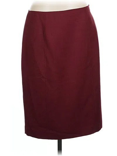 Pre-owned Jones Studio Formal Skirt In Burgundy