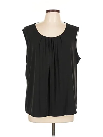 Pre-owned Jones Studio Sleeveless Blouse In Black