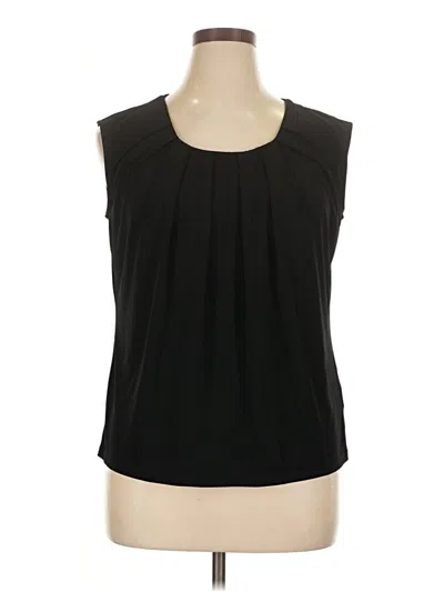 Pre-owned Jones Studio Sleeveless Blouse In Black