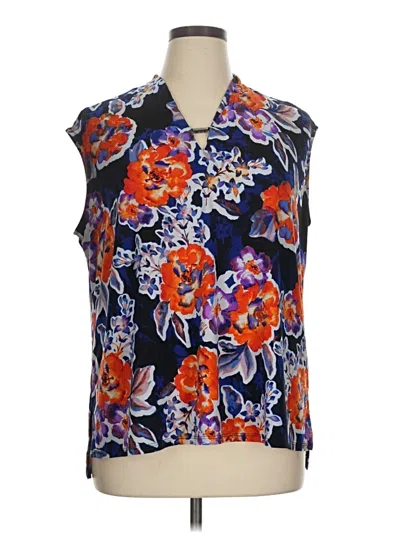 Pre-owned Jones Studio Sleeveless Blouse In Blue