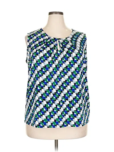 Pre-owned Jones Studio Sleeveless Blouse In Blue