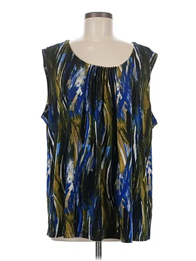 Pre-owned Jones Studio Sleeveless Blouse In Blue