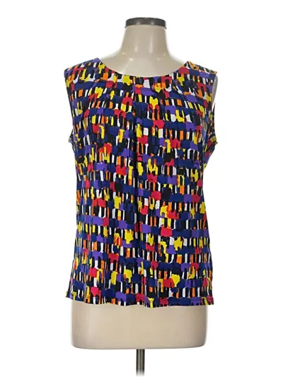 Pre-owned Jones Studio Sleeveless Blouse In Blue