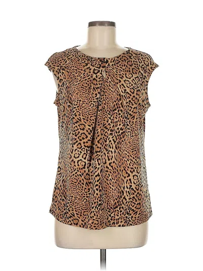 Pre-owned Jones Studio Sleeveless Blouse In Brown
