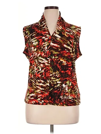 Pre-owned Jones Studio Sleeveless Blouse In Brown