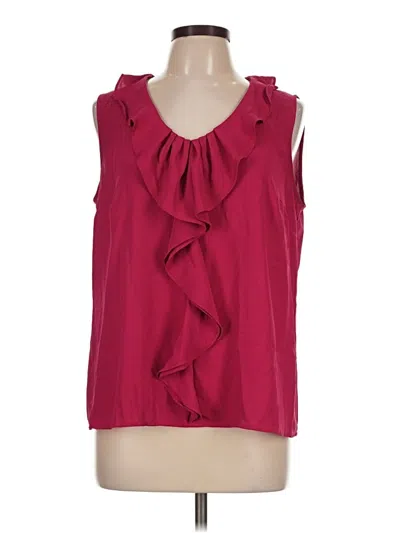 Pre-owned Jones Studio Sleeveless Blouse In Burgundy