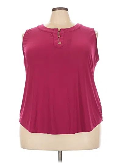 Pre-owned Jones Studio Sleeveless Blouse In Burgundy