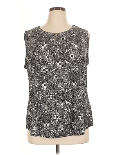 Pre-owned Jones Studio Sleeveless Blouse In Gray