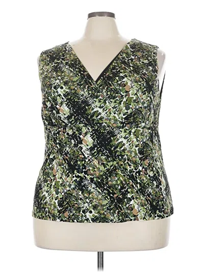 Pre-owned Jones Studio Sleeveless Blouse In Green