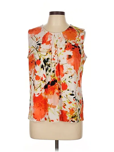 Pre-owned Jones Studio Sleeveless Blouse In Orange
