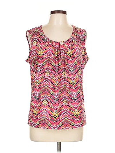 Pre-owned Jones Studio Sleeveless Blouse In Pink