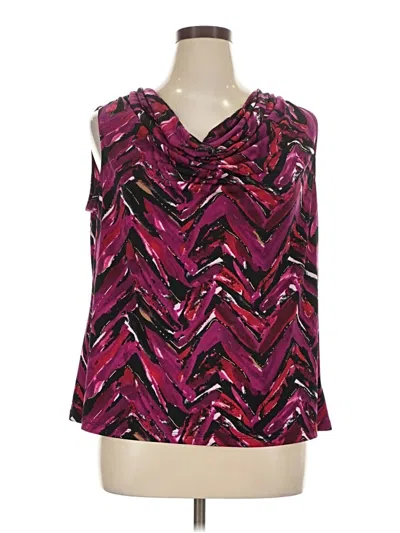 Pre-owned Jones Studio Sleeveless Blouse In Purple