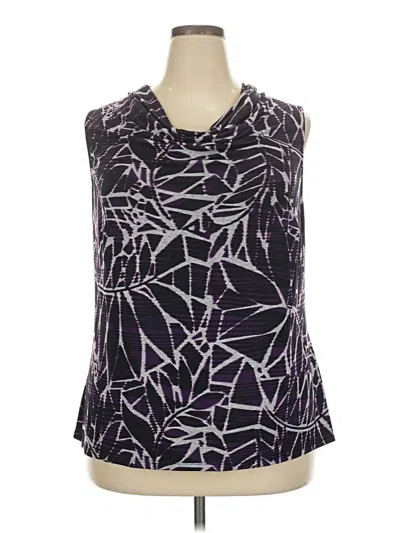 Pre-owned Jones Studio Sleeveless Blouse In Purple