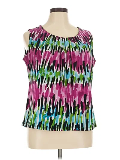 Pre-owned Jones Studio Sleeveless Blouse In Purple