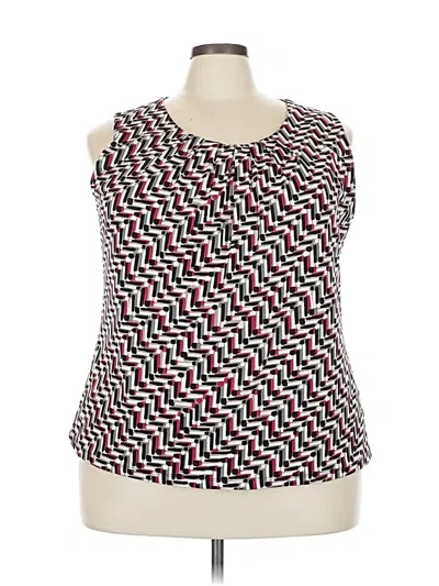 Pre-owned Jones Studio Sleeveless Blouse In Red
