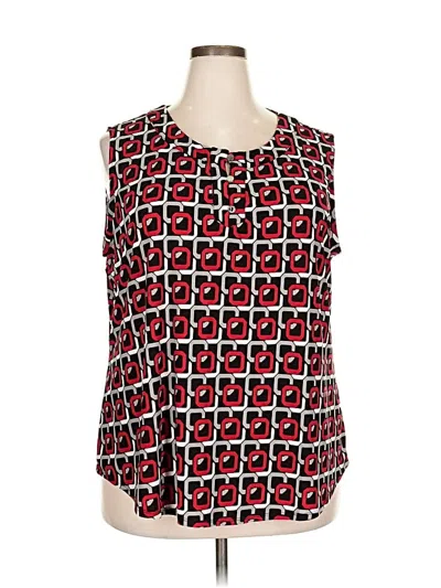 Pre-owned Jones Studio Sleeveless Blouse In Red