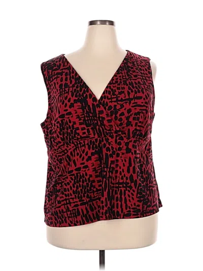 Pre-owned Jones Studio Sleeveless Blouse In Red