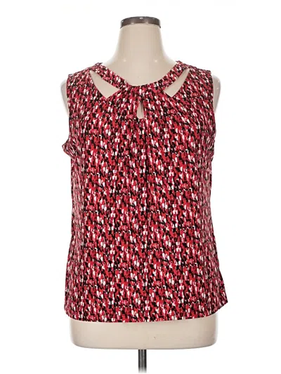 Pre-owned Jones Studio Sleeveless Blouse In Red