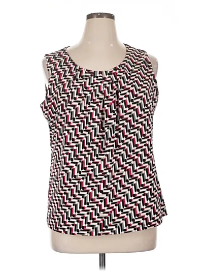 Pre-owned Jones Studio Sleeveless Blouse In Red
