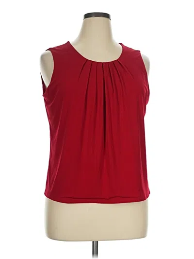 Pre-owned Jones Studio Sleeveless Blouse In Red