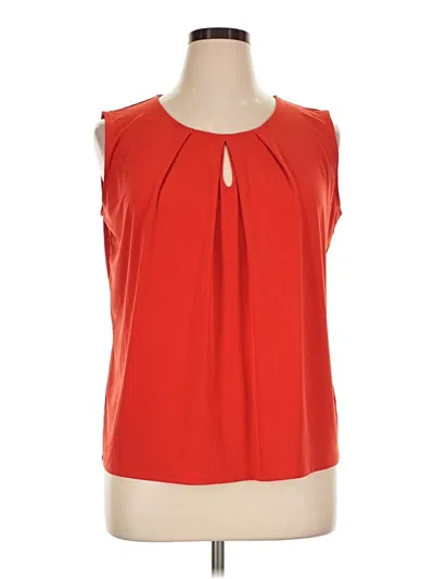Pre-owned Jones Studio Sleeveless Blouse In Red