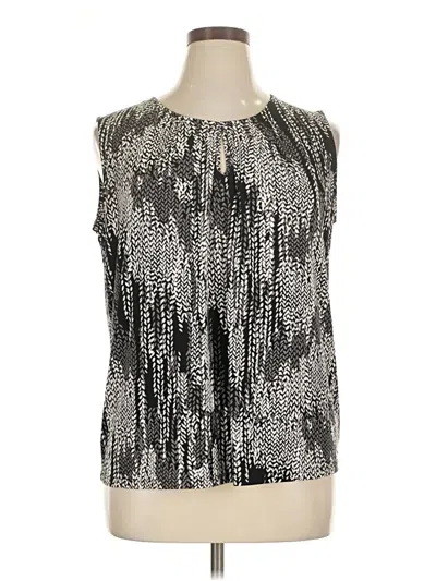 Pre-owned Jones Studio Sleeveless Blouse In Silver