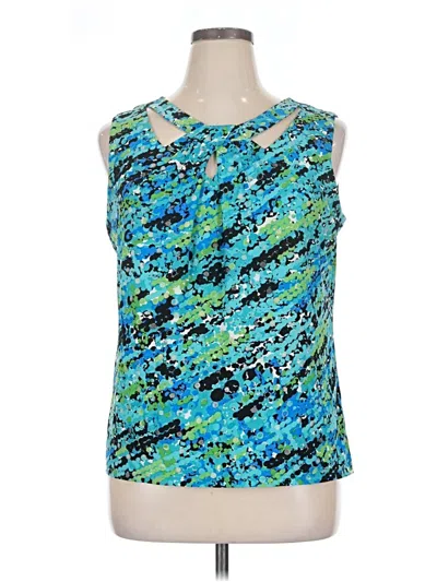 Pre-owned Jones Studio Sleeveless Blouse In Teal
