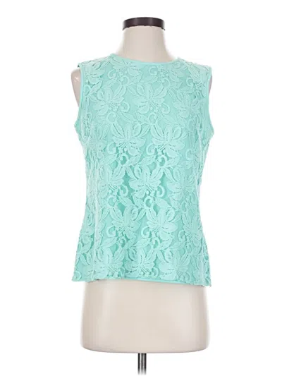 Pre-owned Jones Studio Sleeveless Blouse In Teal