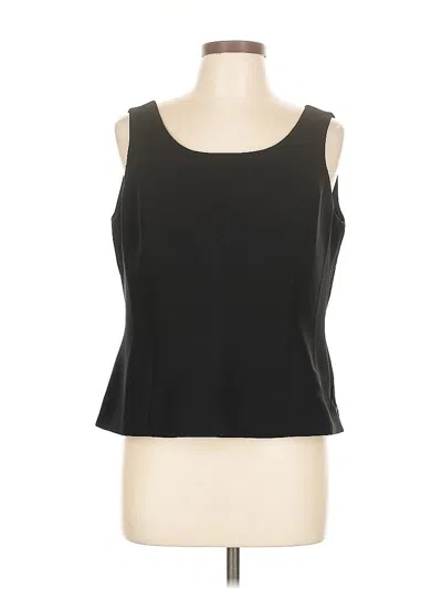 Pre-owned Jones Studio Sleeveless Top Black Scoop Neck Tops