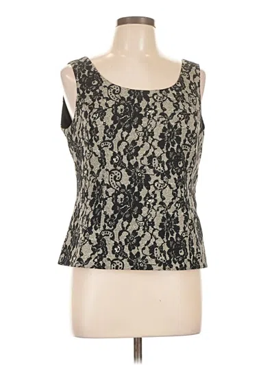 Pre-owned Jones Studio Sleeveless Top Black Scoop Neck Tops