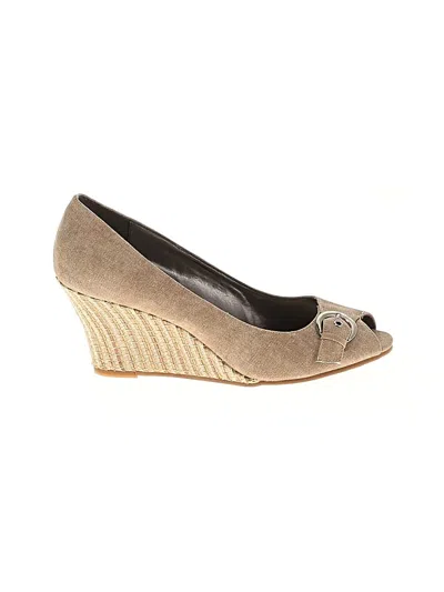 Pre-owned Jones Studio Wedges In Brown