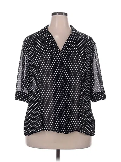 Pre-owned Jones Wear 3/4 Sleeve Blouse In Black