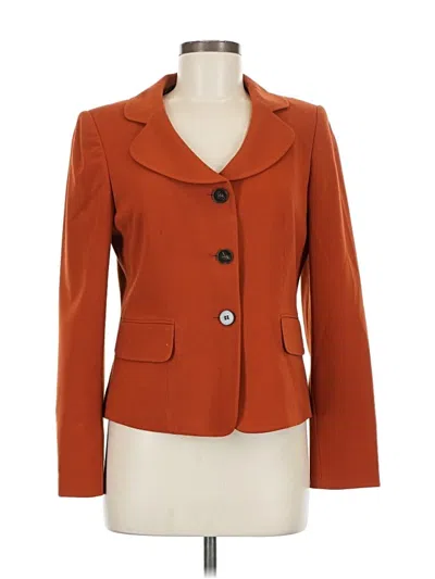 Pre-owned Jones Wear 3/4 Sleeve Top Orange Square Neckline Tops