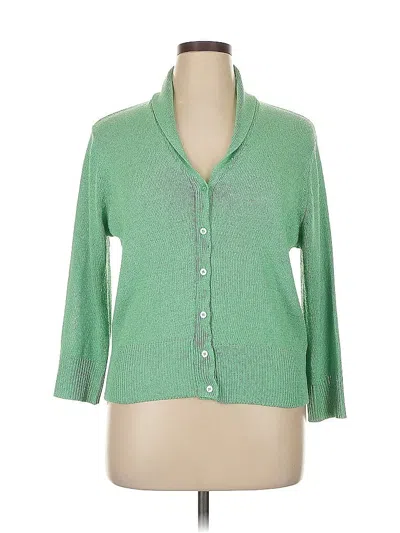 Pre-owned Jones Wear Cardigan Sweater In Green