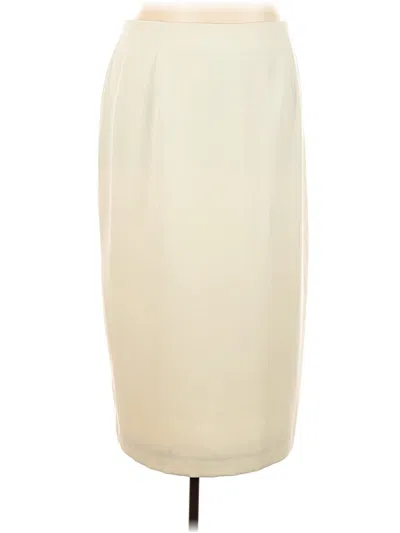 Pre-owned Jones Wear Formal Skirt In White