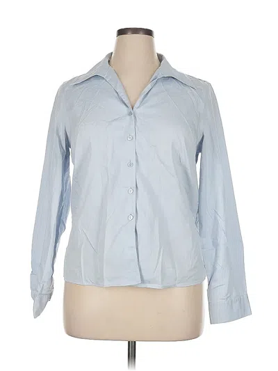 Pre-owned Jones Wear Long Sleeve Blouse In Blue