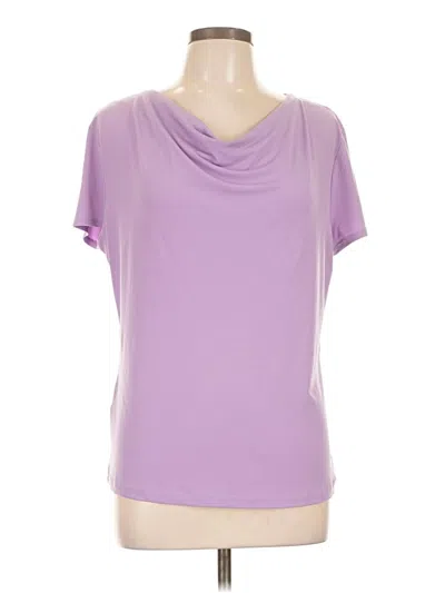 Pre-owned Jones Wear Short Sleeve Top Purple Cowl Neck Tops