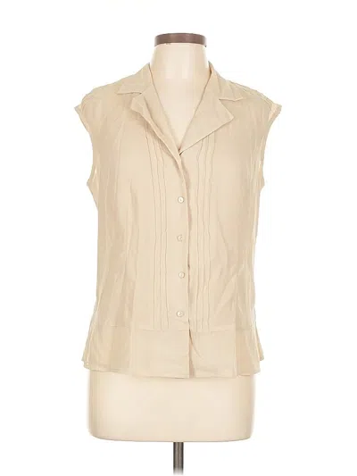 Pre-owned Jones Wear Sleeveless Blouse In White