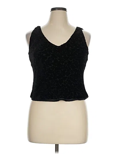 Pre-owned Jones Wear Sleeveless Top Black Halter Neckline Tops