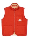 Jonsen Island Quilted Reversible Gilet In Red