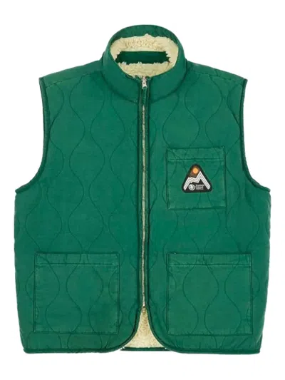 Jonsen Island Reversible Quilted Gilet In Green